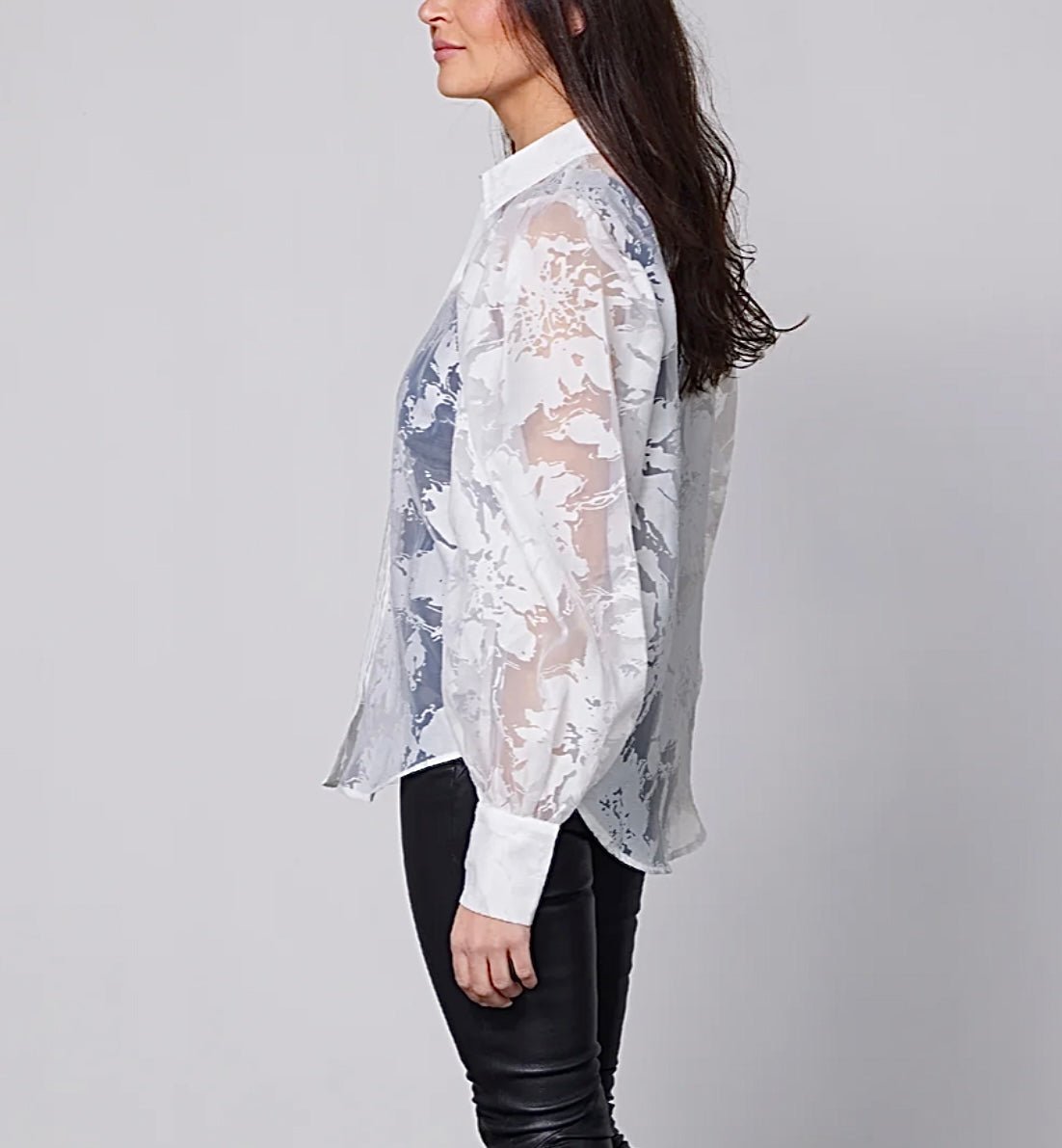 Yamina Women's White Blouse - Elegant Long Sleeve Office Shirt for Work & Formal Occasions | Perfect for Business Meetings, Interviews, and Professional Events
