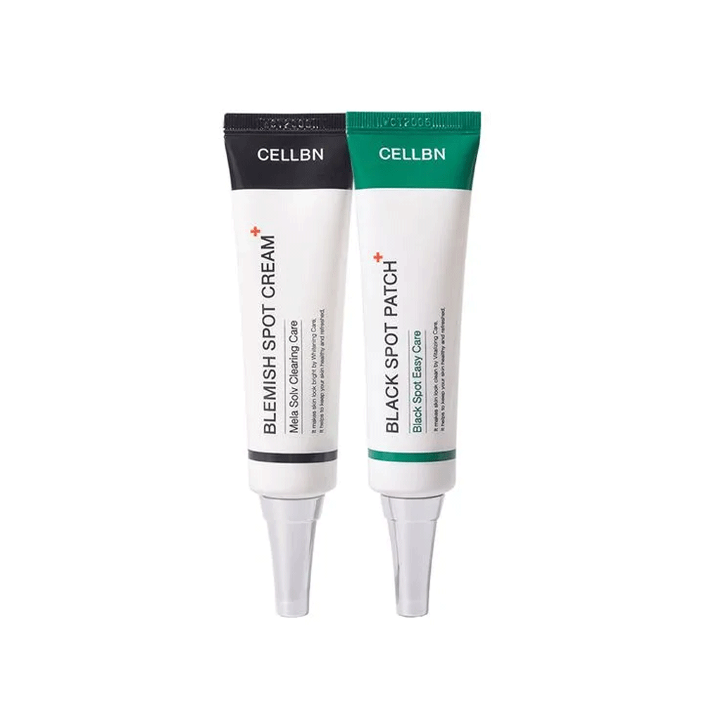 CELLBN Blemish Spot Cream & Black Spot Patch Set - Acne Treatment for Face, Dark Spot Remover for Clear Skin - Perfect for Daily Skincare Routine & Overnight Repair