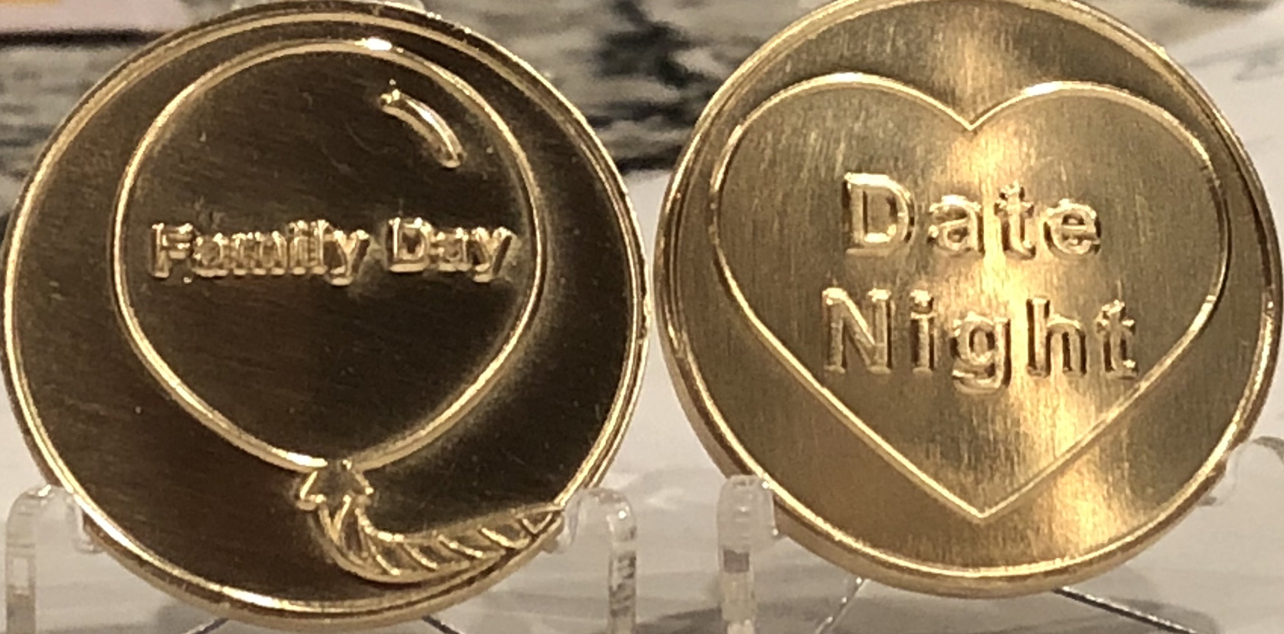 Romantic RecoveryChip Flip Coin - Fun Date Night & Family Day Keepsake for Couples & Loved Ones | Perfect for Decision Making, Gifts, and Special Moments