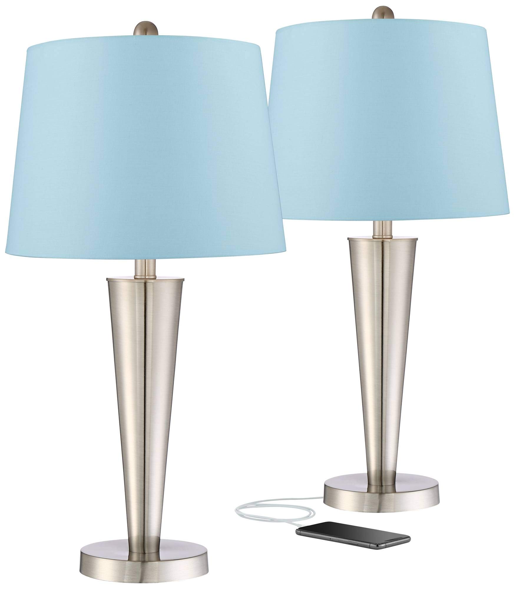 360 Lighting Geoff Modern Art Deco Style Table Lamps - Set of 2, 26