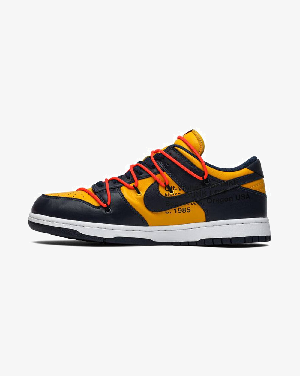 Nike x Off-White Dunk Low Michigan Navy Sneakers - Limited Edition Collaboration Shoes for Men & Women - Perfect for Streetwear, Casual Outfits & Sneaker Collectors