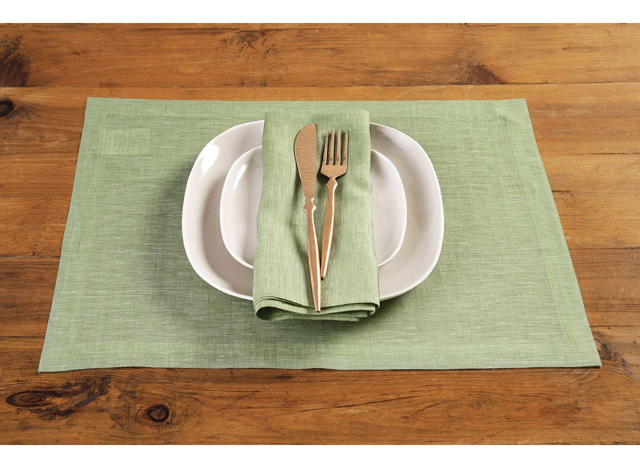 Solino Home 100% Pure Linen Placemats Set of 4 - 14