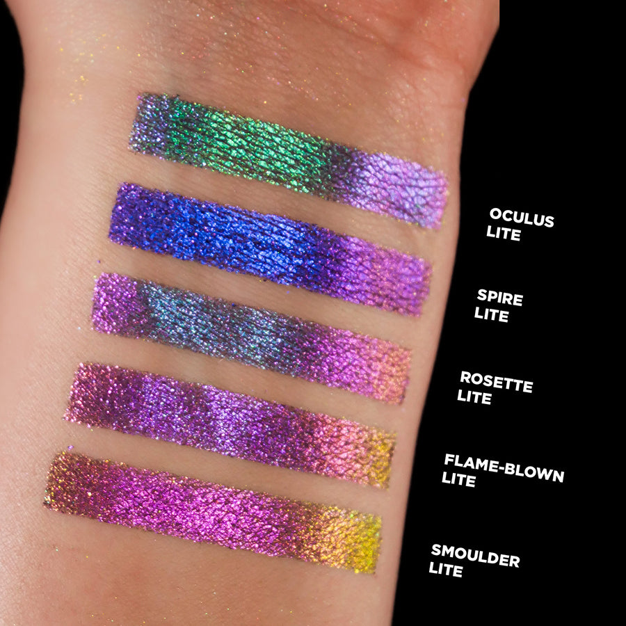Flame Blown Lite | Multichrome Jewel-Toned Eyeshadow Palette - Perfect for Party Makeup & Night Out Glam Looks