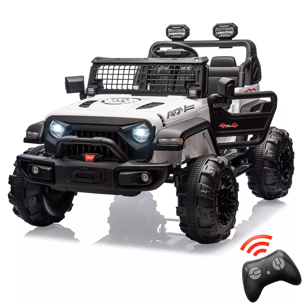 GARVEE 2 Seater Kids Ride On Truck with Parent Remote Control - 24V 9AH Electric Toy Car with LED Lights, Music & Horn - Large 20