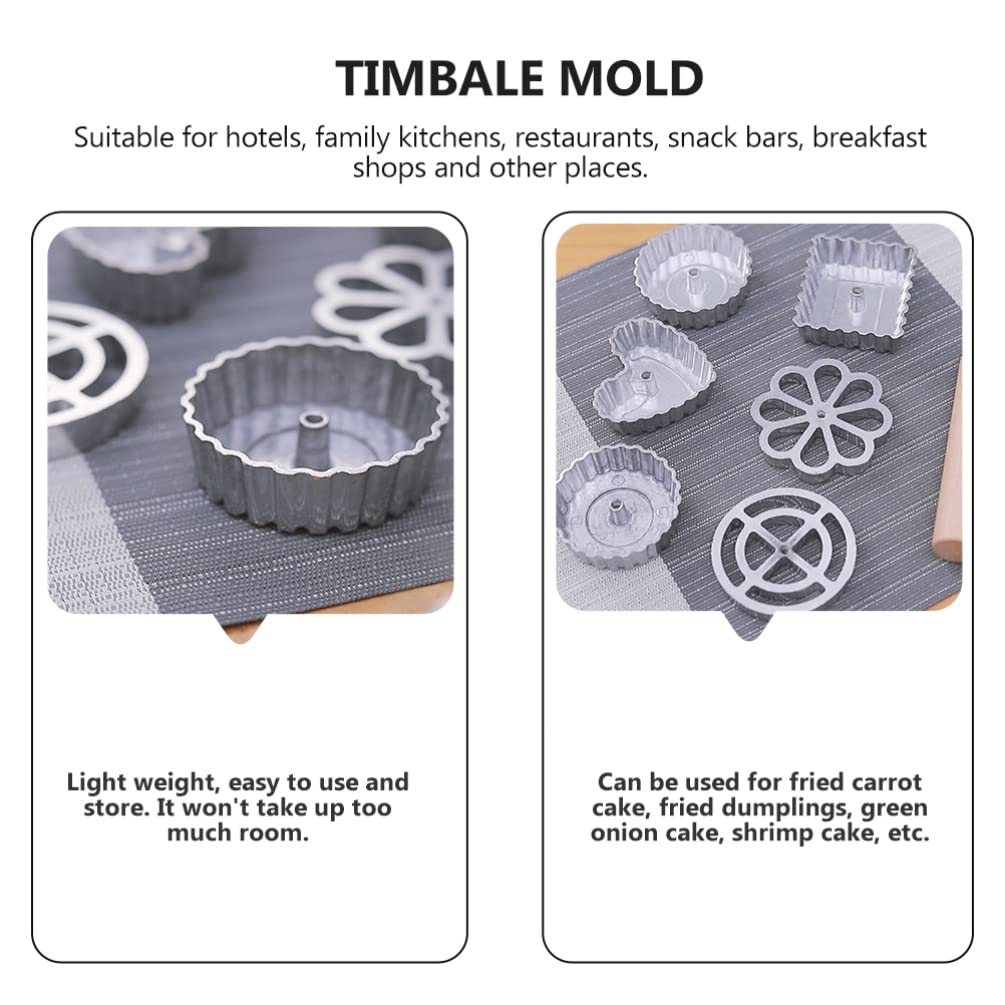 Hemoton 7-Piece Aluminum Waffle Mold Set - Swedish Rosette & Timbale Cutter for Baking Cakes, Cookies, Bunuelos - Perfect for Holiday Desserts, Party Treats & Family Baking Activities