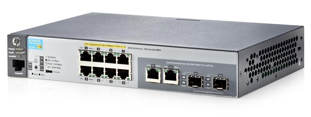 HP 2530-8-PoE+ Gigabit Ethernet Network Switch | 8 Port with PoE+ Support | Ideal for Small Business & Home Office Networking
