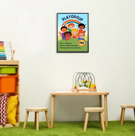 8.5x11 Poster Frame - SwingFrame Wide Face Metal Display with Swing Open & Quick Change - Perfect for Home, Office, and Gallery Wall Decor