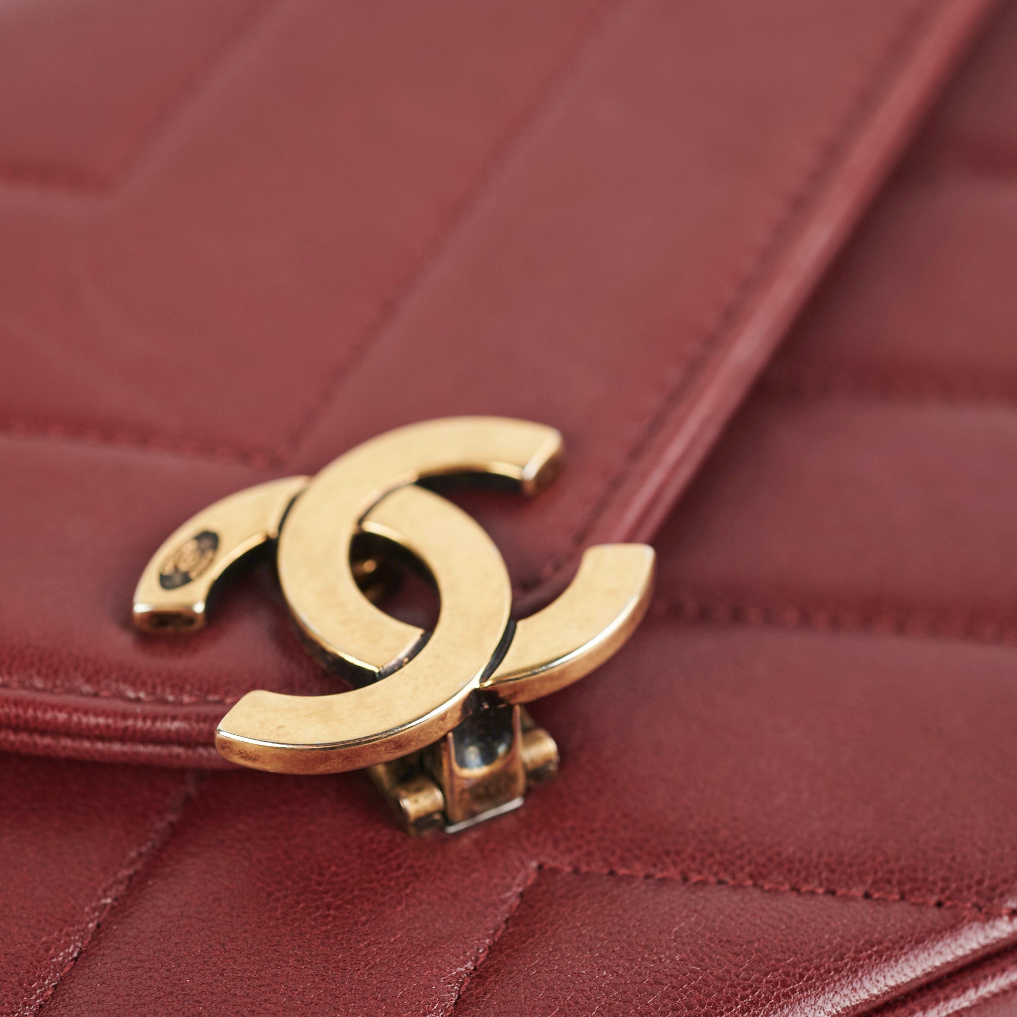 Chanel Mini Chevron Burgundy Leather Crossbody Bag for Women - Luxury Designer Handbag for Date Night, Parties & Everyday Use