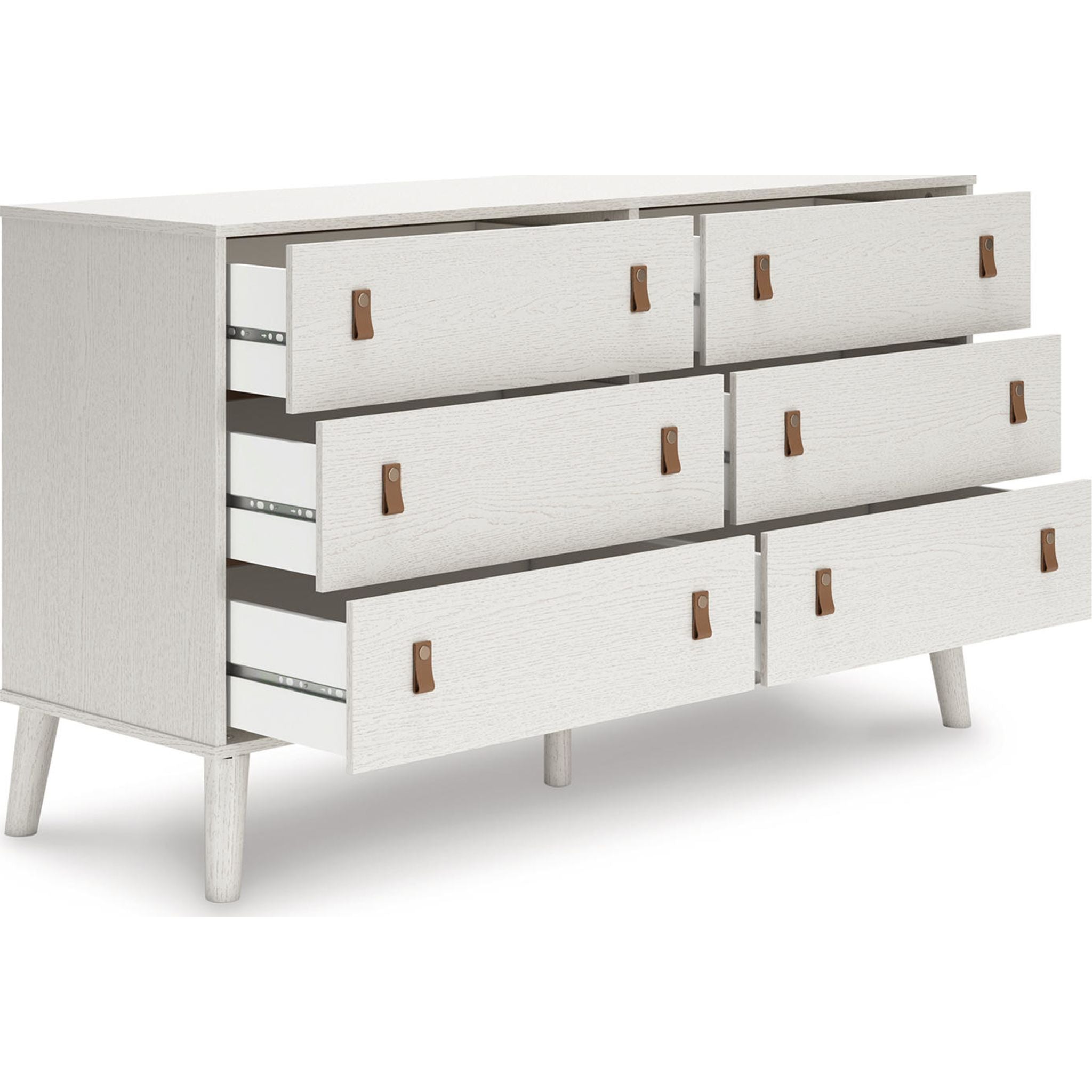 Aprilyn White Dresser - Modern 6-Drawer Chest for Bedroom & Nursery Storage | Stylish & Functional Furniture for Home Organization