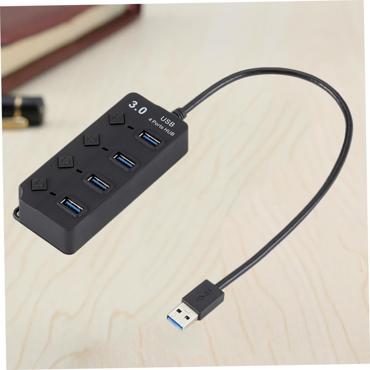 Gatuida 4-Port USB 3.0 Hub Adapter - High-Speed Data Transfer for Smartphones, Laptops, PC, Mac - Perfect for Home Office, Gaming & Travel Accessories