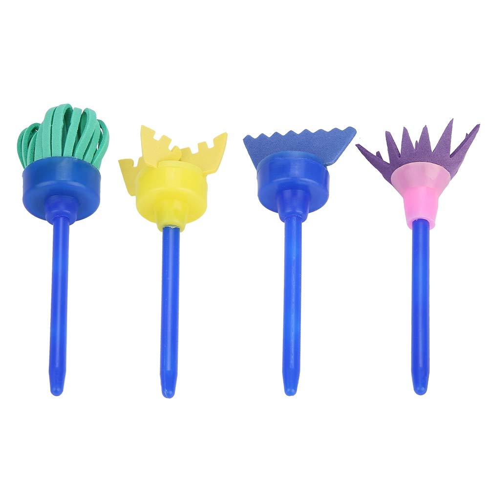 Keenso 12-Piece Kids Painting Kit - Sponge Brushes & Paint Tools for Children's Art, Drawing & Craft Activities | Perfect for Classroom, Birthday Gifts & Creative Play
