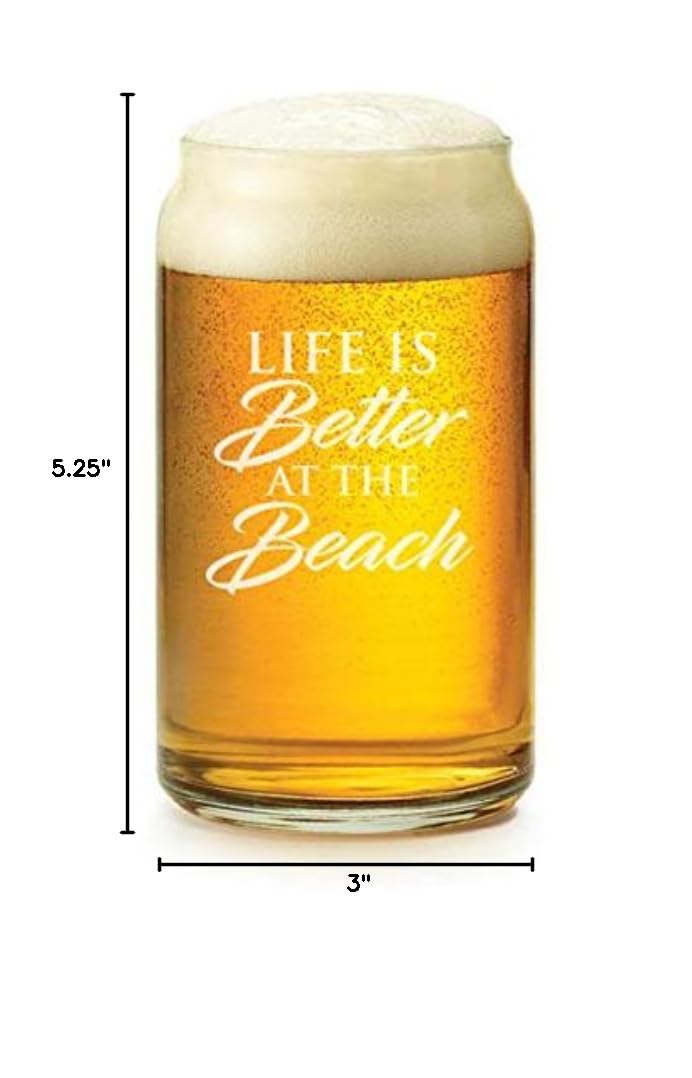 16 oz Beer Can Glass - Insulated Stainless Steel Tumbler for Cold Drinks - Perfect for Beach, Pool, and Outdoor Parties