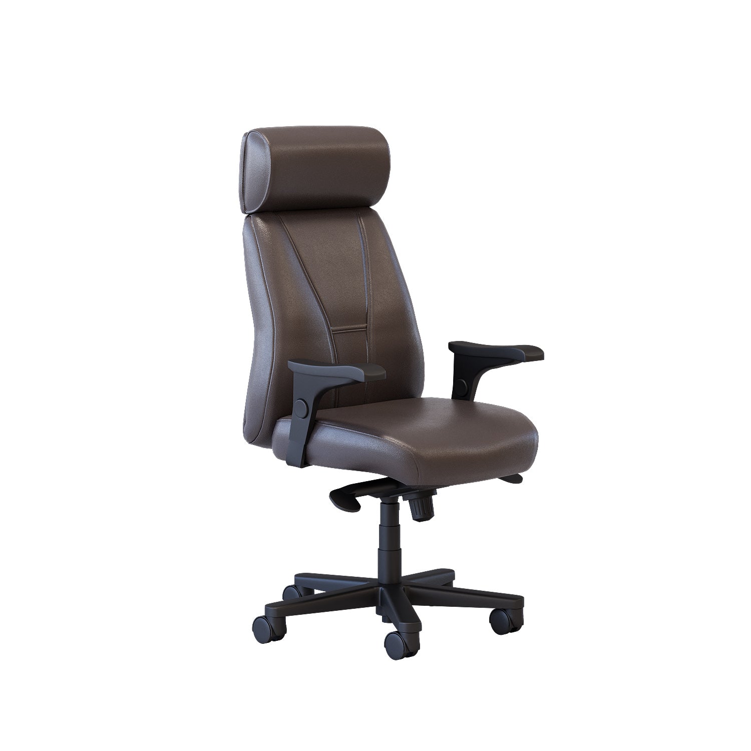 Benjamin Leather Plus Office Chair - Ergonomic Executive Desk Chair with Adjustable Height & Lumbar Support - Perfect for Home Office, Gaming & Workspace Comfort