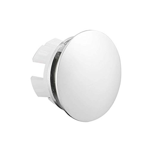 Greenspring Sink Basin Trim Overflow Cover - Brass Insert Round Caps for Bathroom & Kitchen Sinks | Chrome Vanity Sink Replacement | Dual Layer Ceramic Vessel Sink Accessories | Perfect for Bathroom Renovation & Kitchen Upgrade