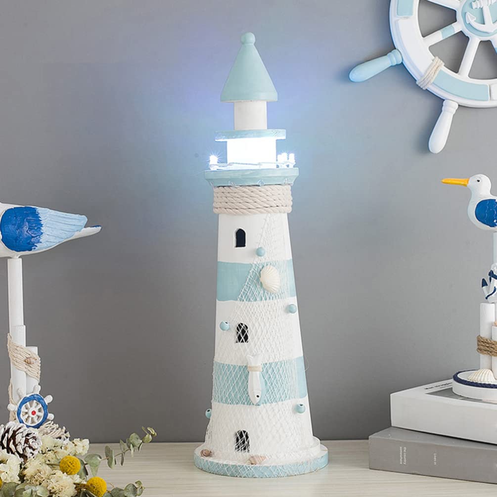 KESYOO Lighthouse Ornaments - Mediterranean Style Lighthouse Decor for Home, Office & Study Room | Elegant Desktop Decoration & Partition Decor | Perfect for Coastal, Nautical & Beach Theme Decorating