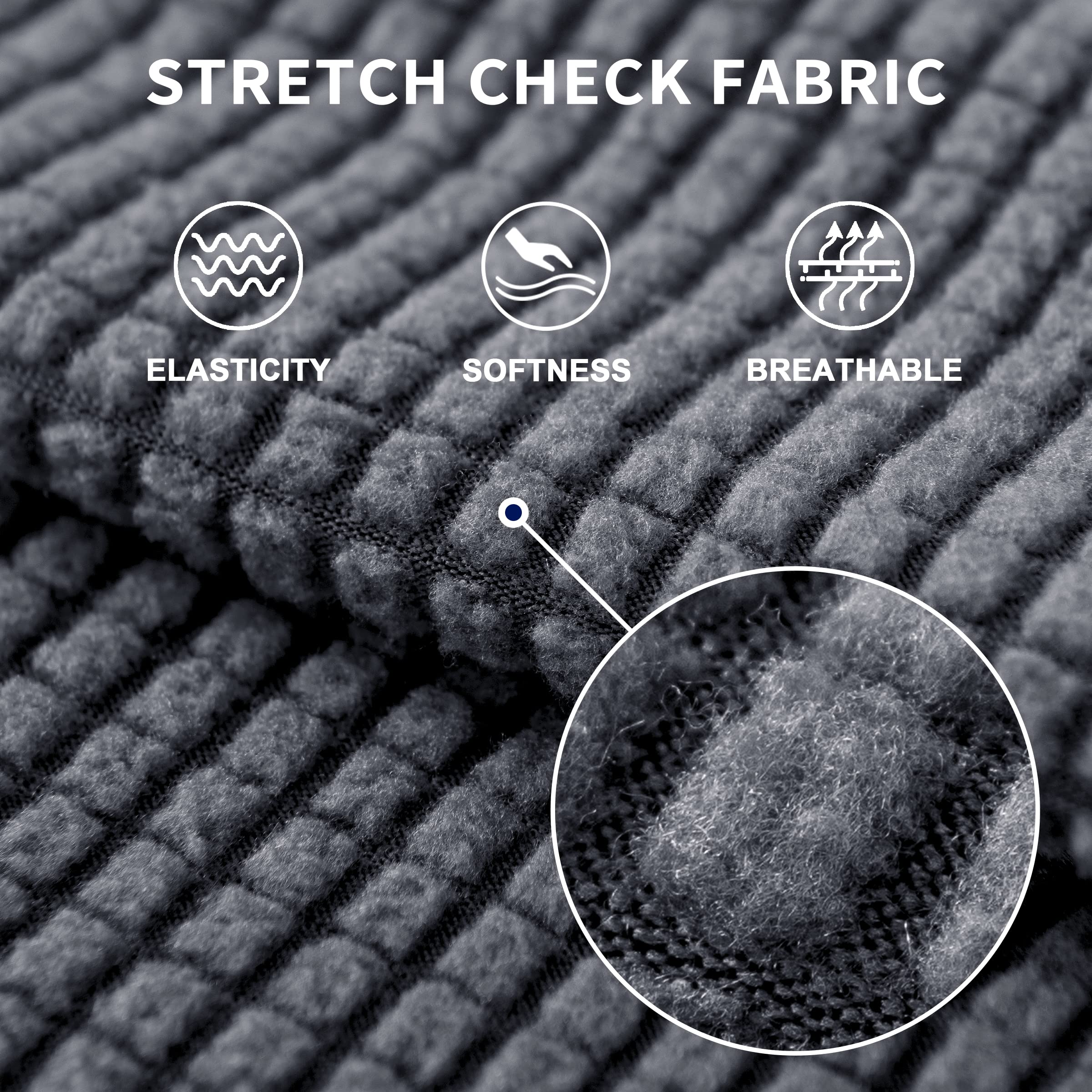 SUBRTEX Stretch Armchair Sofa Slipcover - Washable 1-Piece Cover for 1-Cushion Couch & Single Seater Chair, Small Gray - Perfect for Living Room, Office, or Apartment Decor