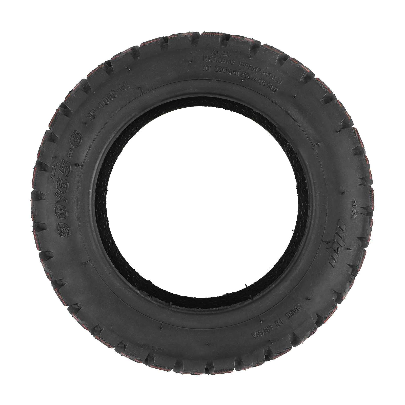 90/65-6 Tubeless Tire for 10 Inch Electric Scooter - Durable Off-Road Rubber Replacement Tire | Perfect for Commuting, Urban Riding & Outdoor Adventures