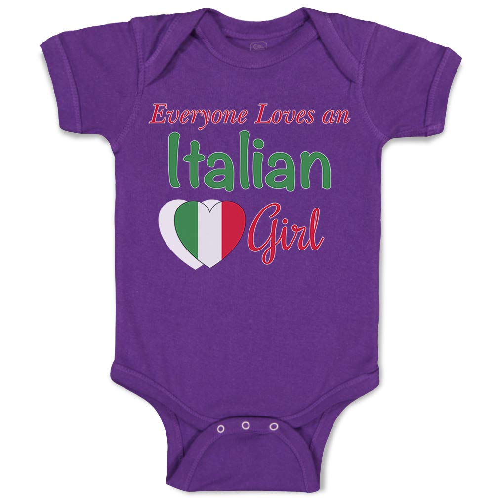 Italian Girl Baby Bodysuit - Cute Cotton Onesie for Boys & Girls | Playtime & Family Outings