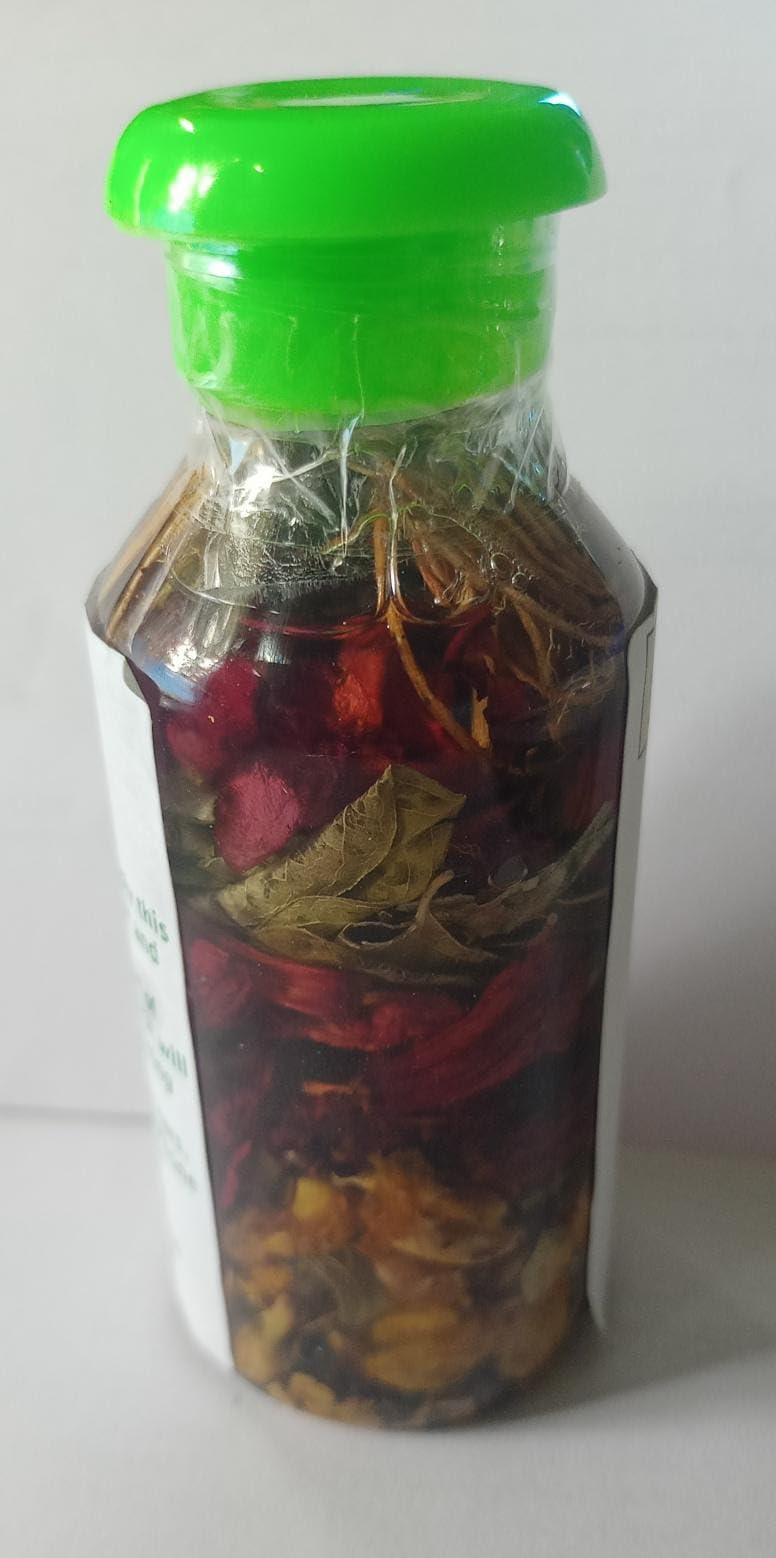 BSD Organics 100% Natural Hair Oil Blend - 100ml with Free Bottle - Promotes Hair Growth & Moisture - Perfect for Dry, Damaged Hair & Scalp Care