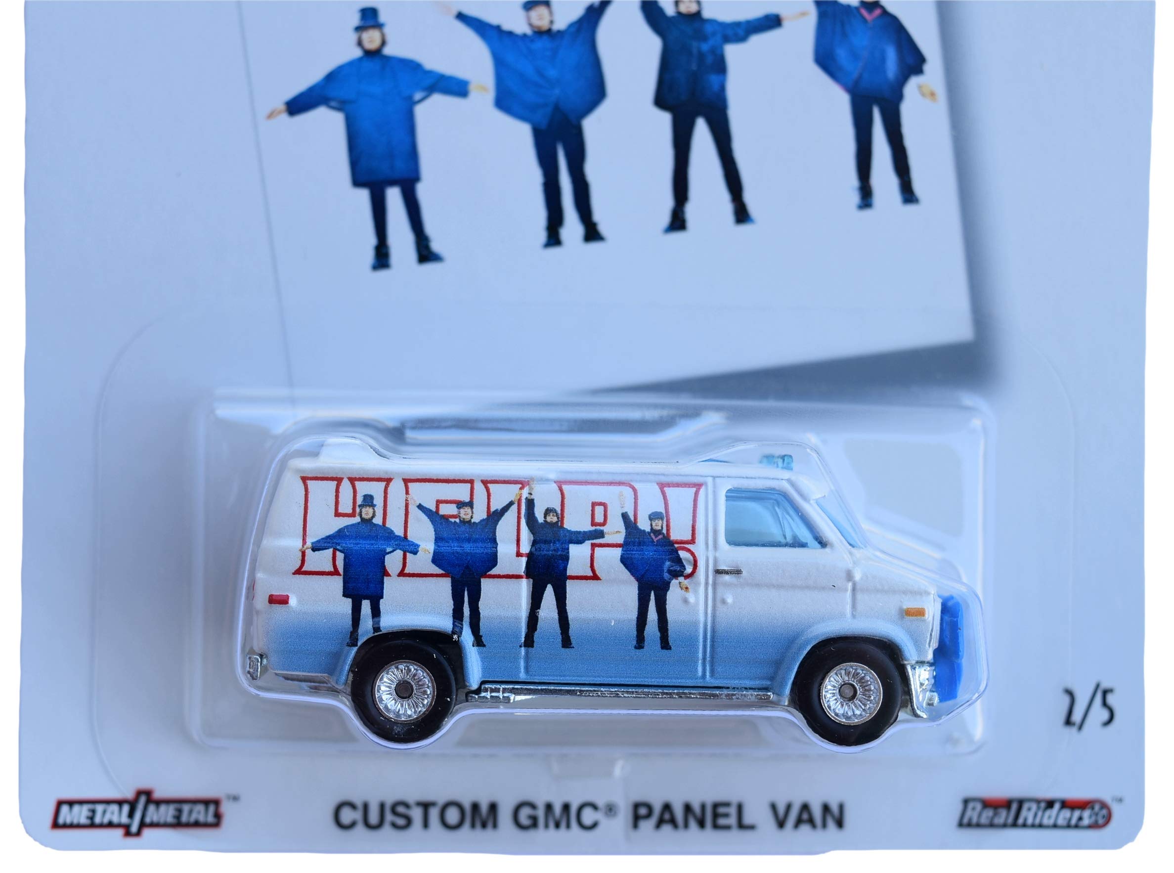 Hot Wheels The Beatles Series Custom GMC Panel Van 2/5 White - Limited Edition Collectible Die-Cast Car for Display & Gifting