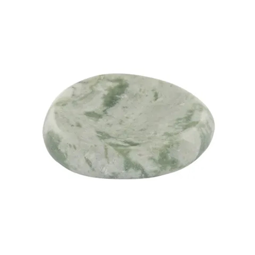Coast to Coast Mineral Marble Dish 13x13cm Green - Elegant Marble Soap Dish, Jewelry Tray & Home Decor for Bathroom, Vanity & Spa