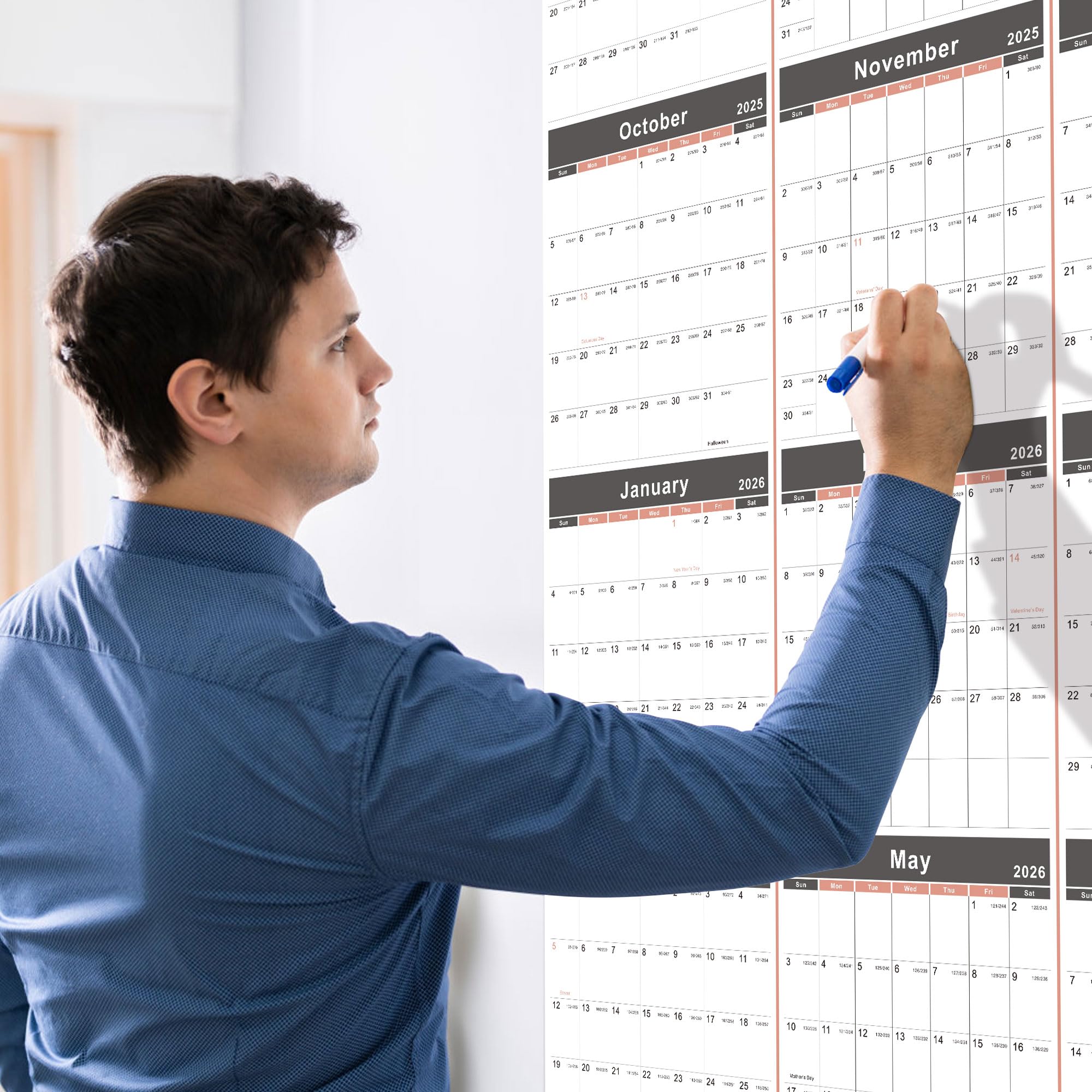 2025-2026 Yearly Wall Calendar & Planner - Large 34.7