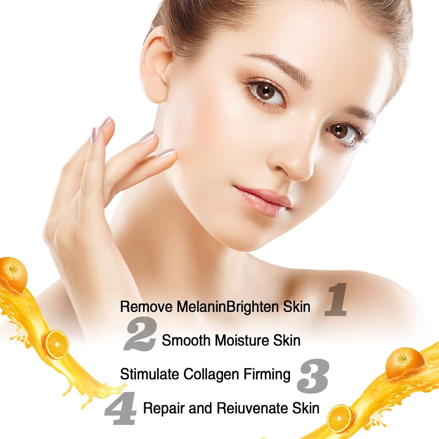 Vitamin C Facial Serum for Brightening & Whitening - Melanin Correcting Essential Oil & Essence for Face & Body - Anti-Aging, Dark Spot Treatment - Perfect for Daily Skincare Routine & Night Care