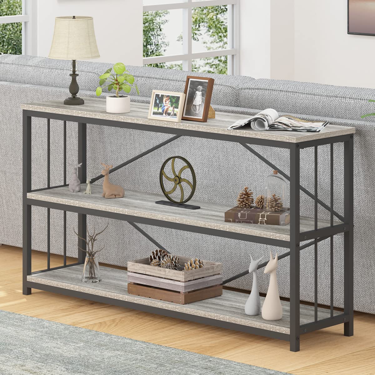 LVB Farmhouse Industrial Console Table - 55