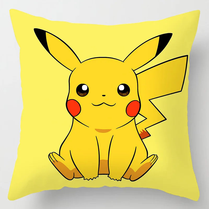 Pokemon Pillow & Cushion Covers - Soft Anime Character Bedding Decor for Kids Room, Gaming Chair, Sofa & Car Accessories