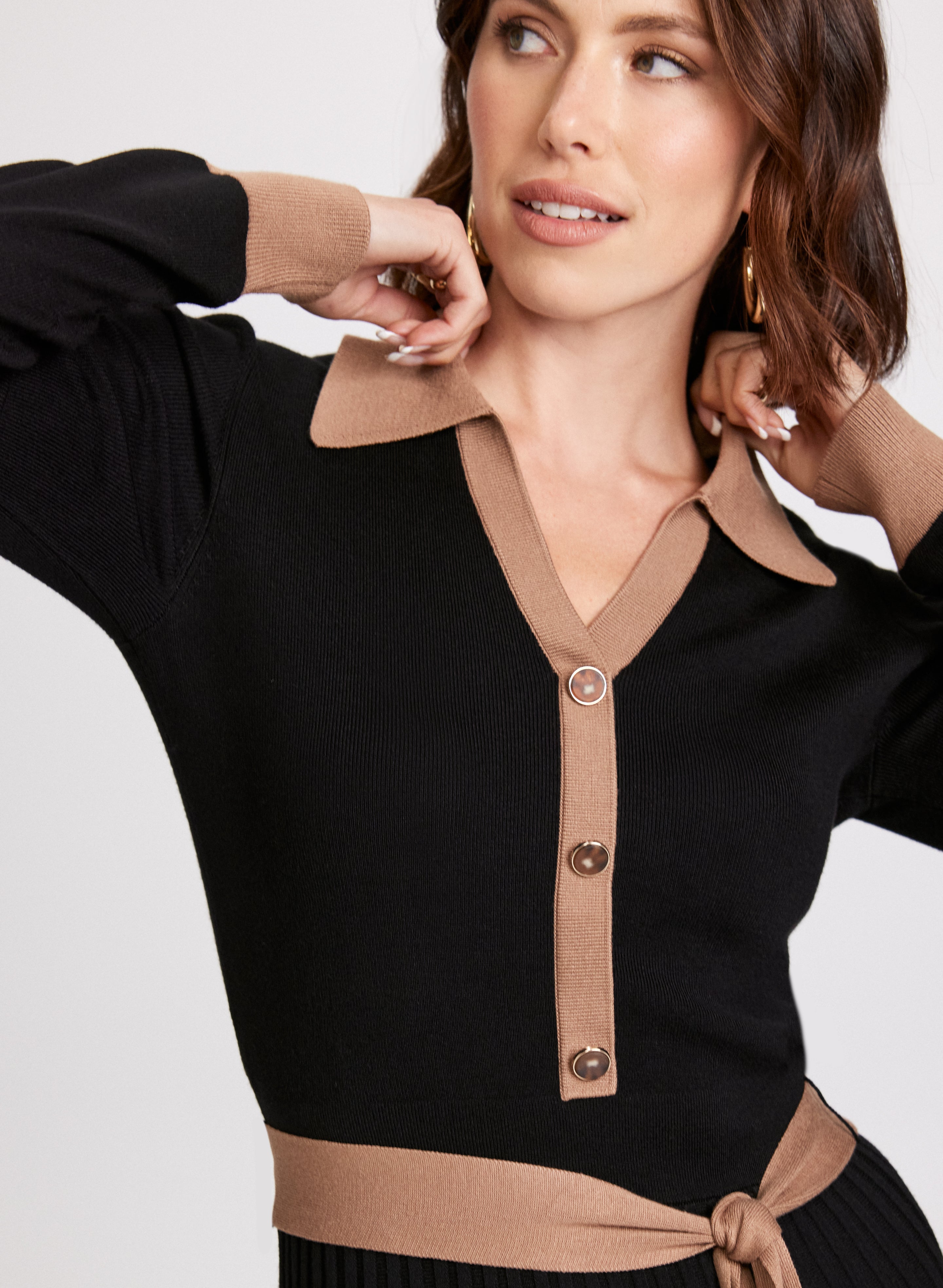 Stylish Colour Block Tie Waist Dress for Women - Perfect for Office, Party & Summer Outfits | Fashionable & Comfortable