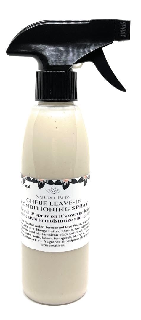 Moisturizing Leave-In Hair Conditioner Spray for Dry & Damaged Hair - Infused with Fermented Rice Water, Yucca & Ayurvedic Herbs - Vegan Hair Milk Treatment (8 oz) - Perfect for Daily Hydration, Post-Shower Care & Heat Styling Protection