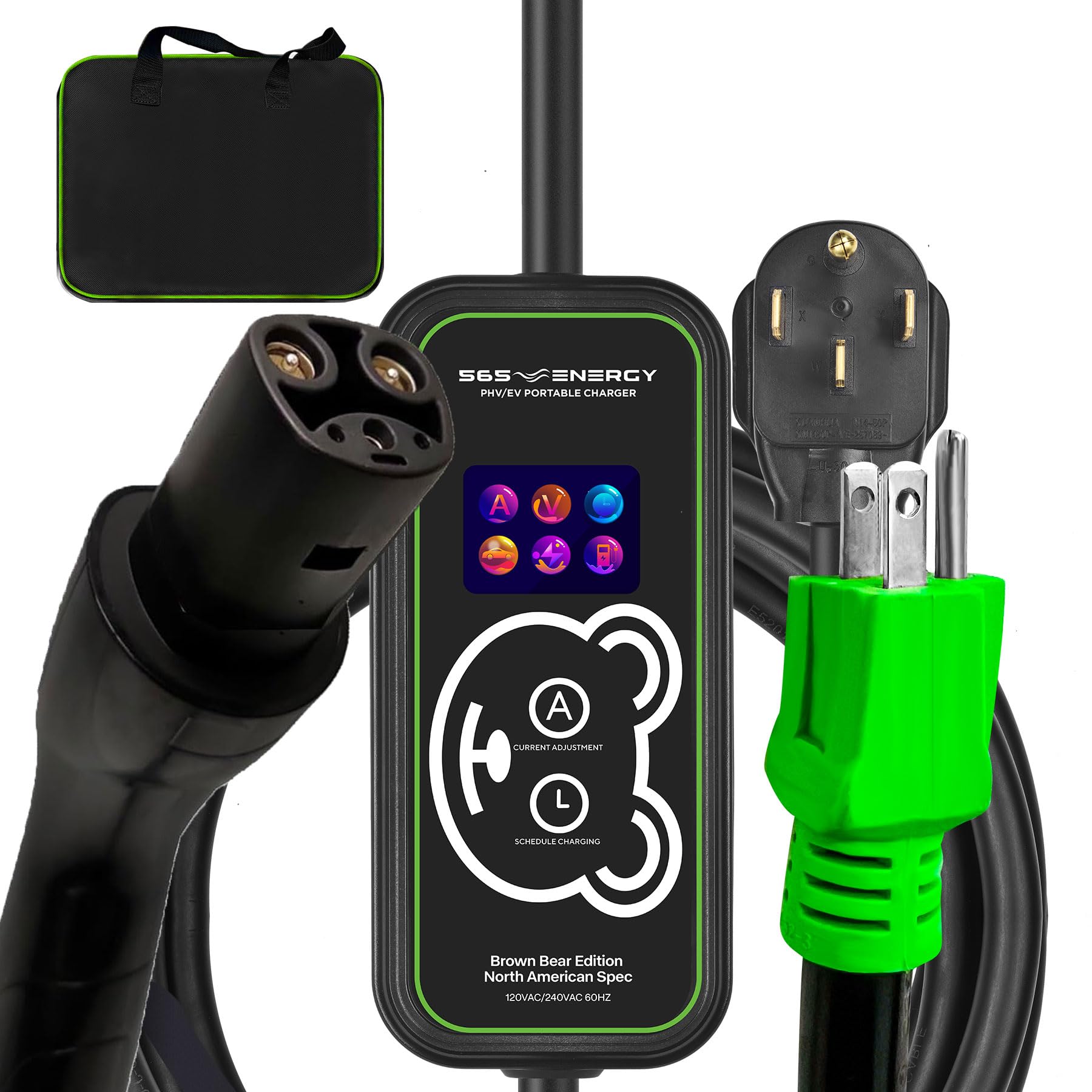 Premium Tesla Level 2 Charger - 240V 40A EV Charger with NEMA 14-50 Plug & 20ft Cable - Fast Portable Charging Station for Tesla Models S/3/X/Y - Home & Travel Use for Faster EV Charging