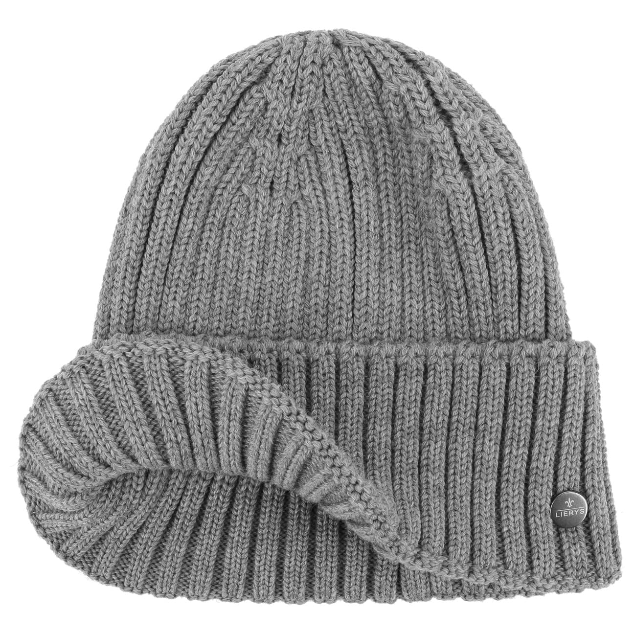 Lierys Merino Wool Knit Beanie with Foldable Cuff - Warm Winter Hat for Men & Women - Perfect for Skiing, Hiking, and Cold Weather Activities