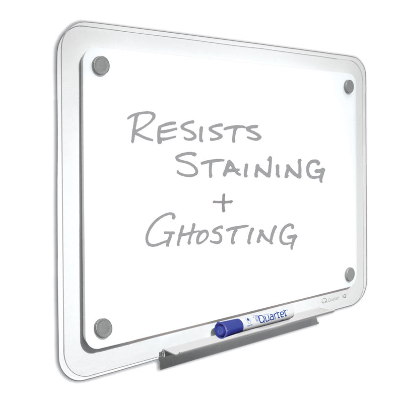 iQ Total Erase Translucent Edge Whiteboard - Premium Dry Erase Board for Office, Classroom & Home Use - Perfect for Presentations, Notes & Creative Planning
