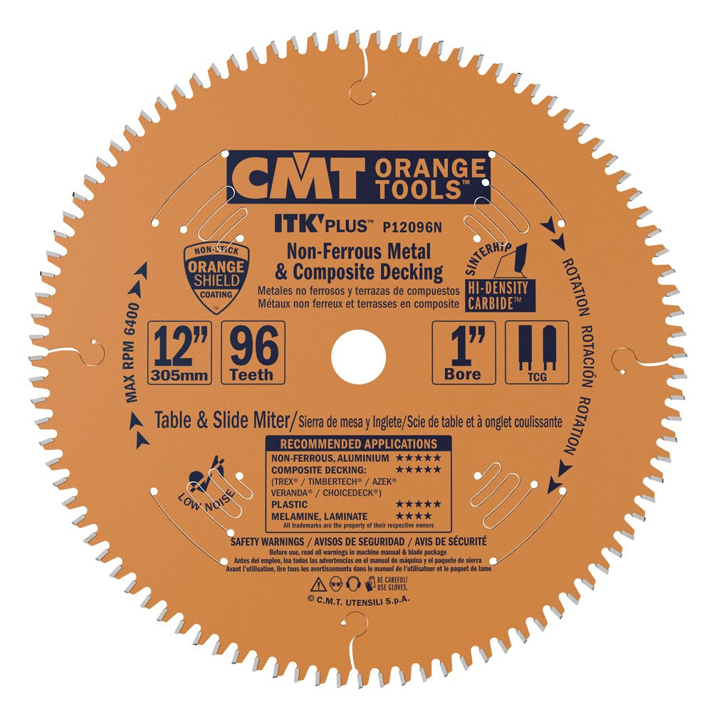 CMT P12096N 1-Inch Bore ITK Plus Non-Ferrous Metal Saw Blade - 12