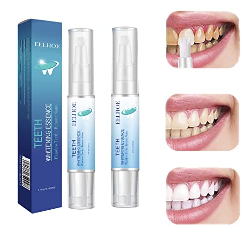 HelloGet Purple Teeth Whitening Pens - Professional Teeth Whitening Essence for Brighter Smile in 15 Seconds, Oral Care & Stain Removal (2 Pack) - Perfect for Travel, Daily Use, and Special Occasions