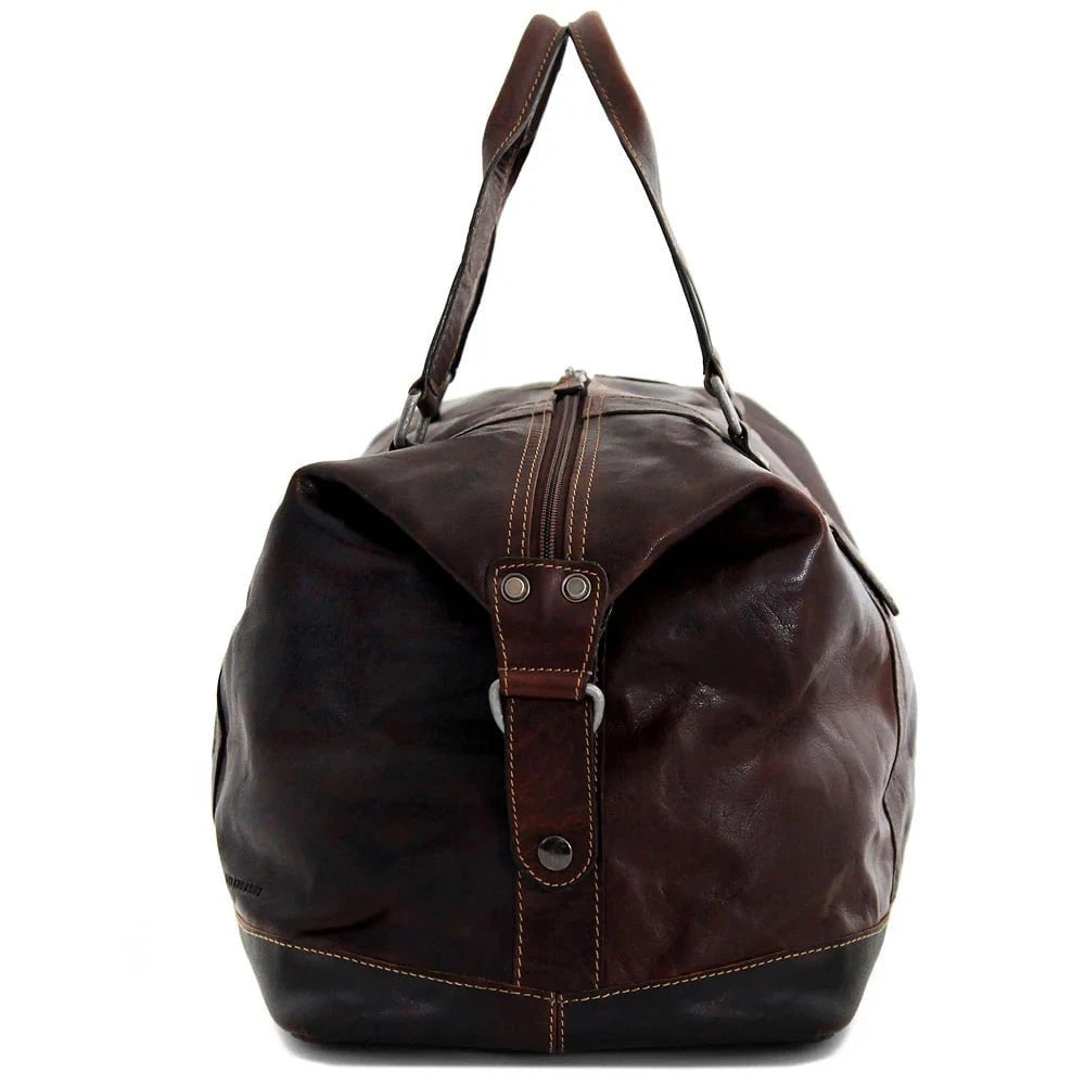 Jack Georges Voyager Duffle Bag - Premium Leather Travel Duffel for Men & Women - Gym, Weekend Getaway & Business Trips
