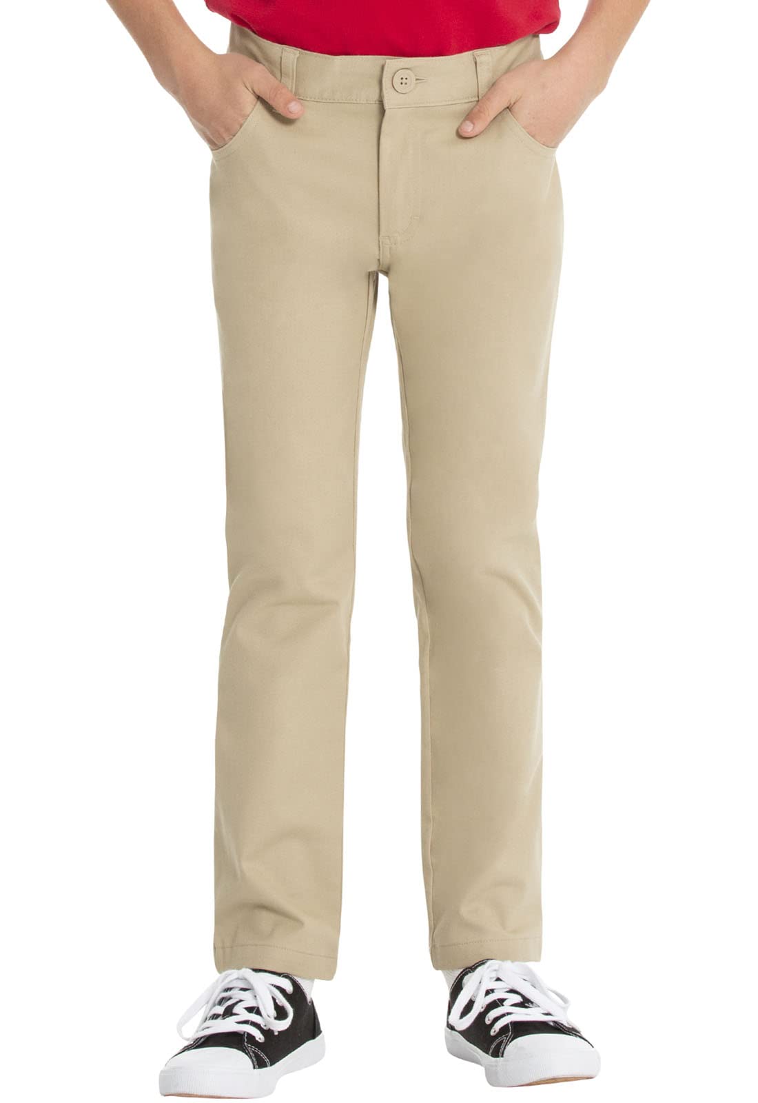 Boys Flat Front School Uniform Pants for Classroom - Comfortable & Durable Dress Code Pants for School, Church & Formal Events