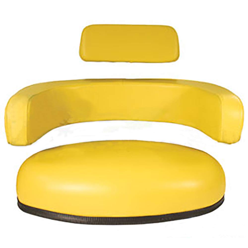 Premium 3-Piece Yellow Seat Cushion Set TY9326 - Compatible with John Deere 3010 3020 4010 4020 4230 4430 4520 Tractors - Durable & Comfortable Replacement for Farm Equipment - Perfect for Long Hours of Farming and Outdoor Work