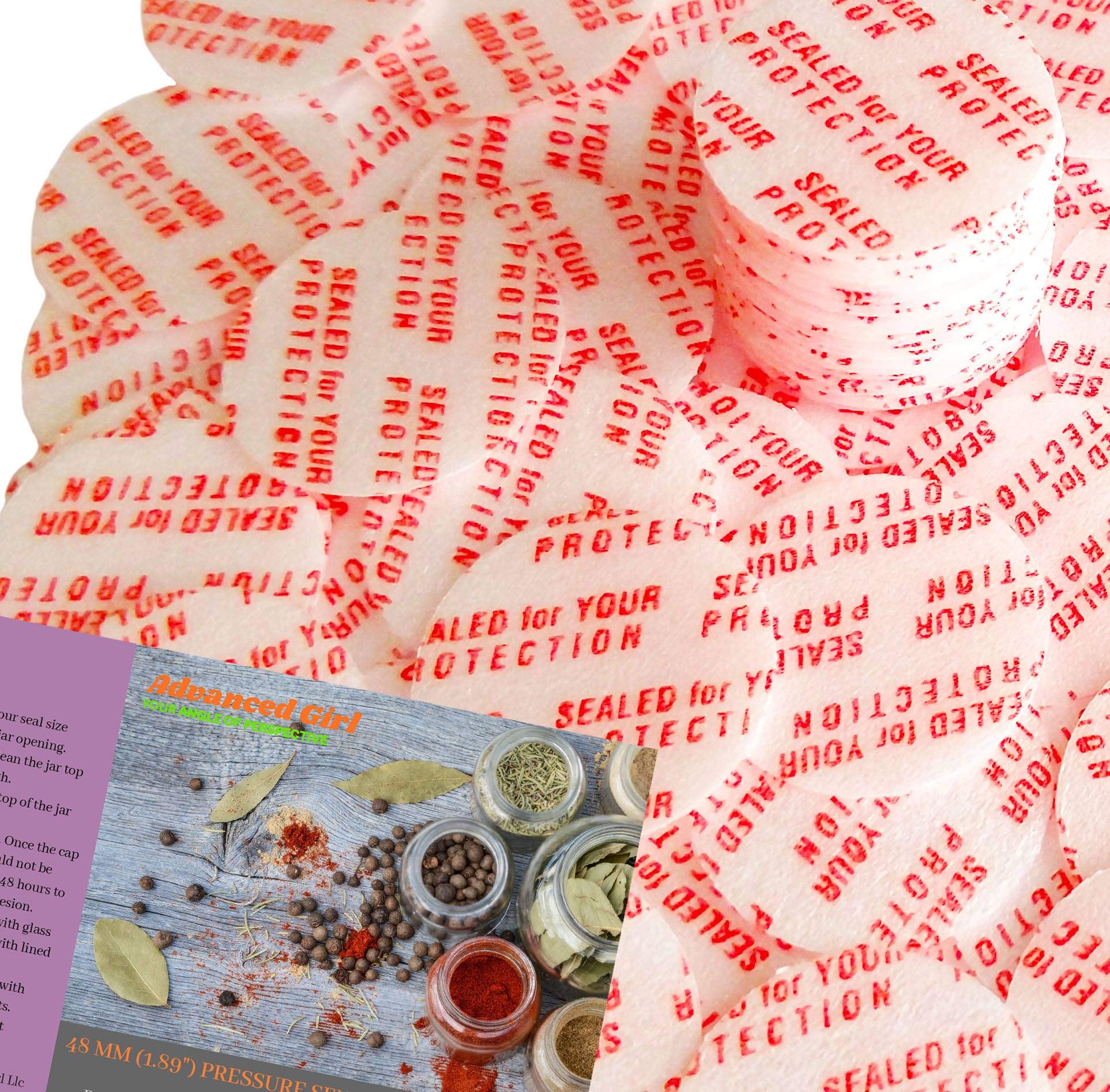 Pressure Sensitive Torque Activated Seals Cap Liners - 48mm (1.89