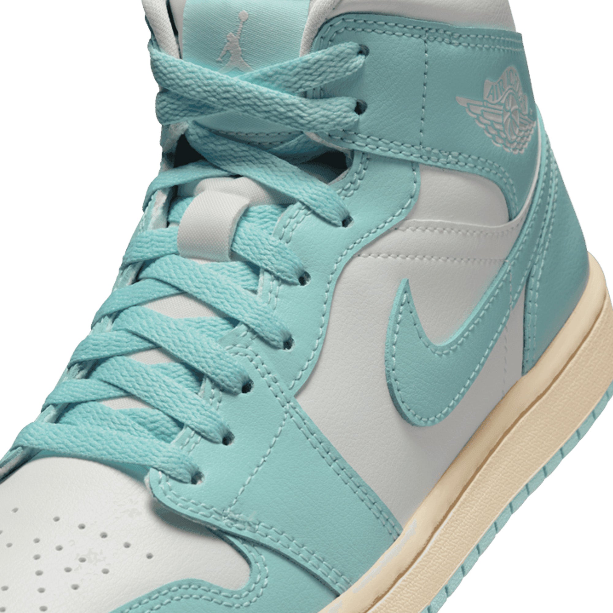 Air Jordan 1 Mid 'Light Dew' Women's Sneakers 2024 - Comfortable Basketball Shoes for Casual Wear & Street Fashion