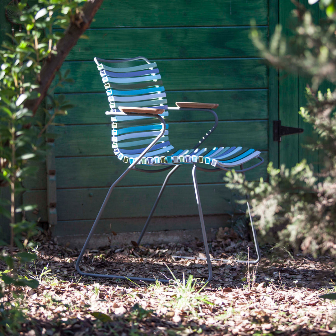 Click Outdoor Dining Chair with Armrests - Patio, Garden, Poolside & Deck Furniture - Weather-Resistant & Comfortable Seating for Outdoor Entertaining