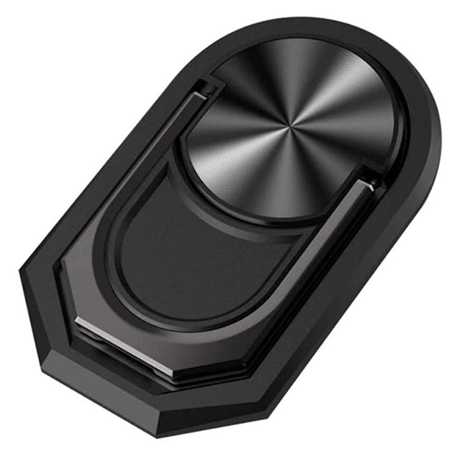 Magnetic Car Phone Holder with Metal Finger Ring - Universal Smartphone Mount for Hands-Free Driving, Black - Perfect for Commuting, Road Trips & GPS Navigation