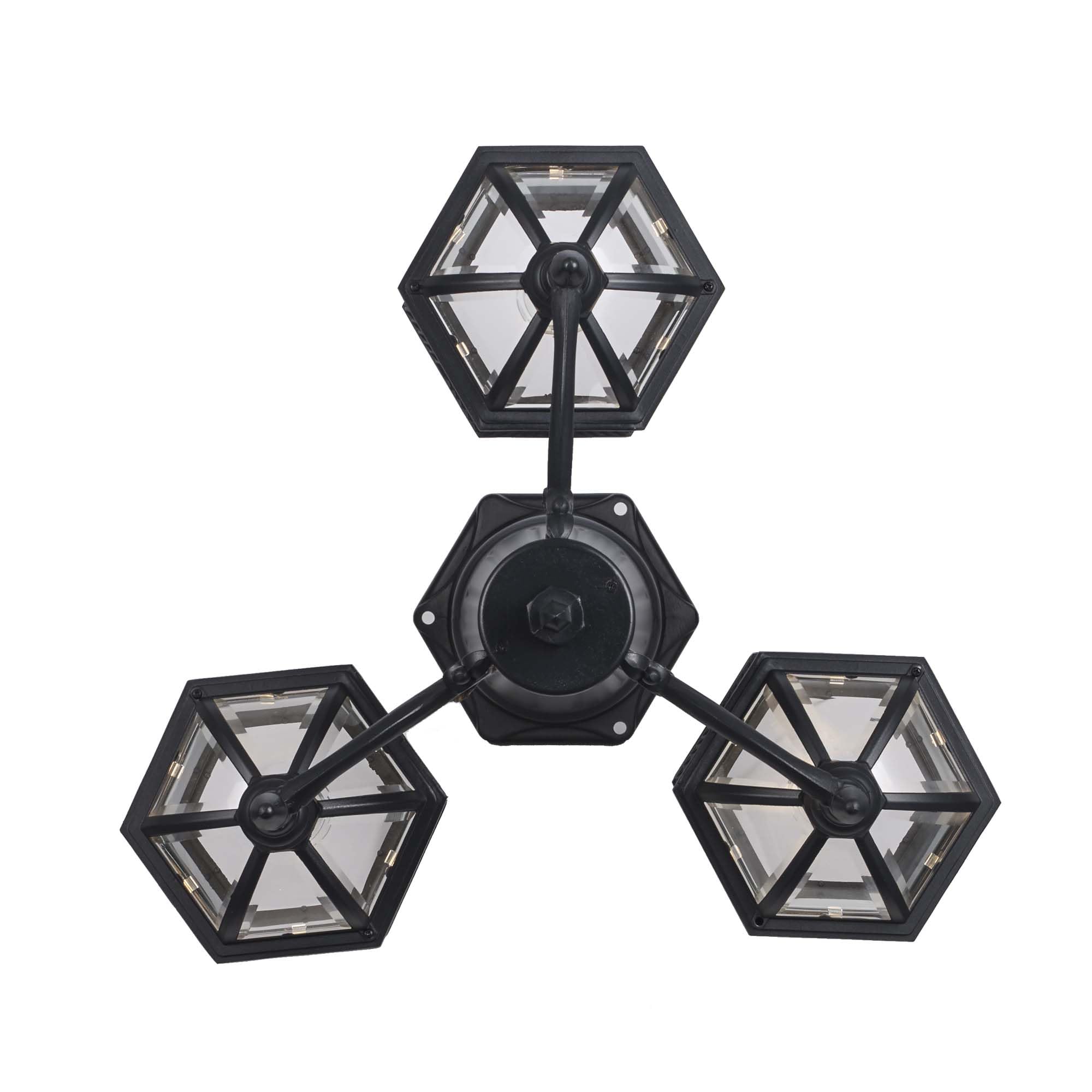 Trans Globe Lighting TG4189 BK Wentworth Collection - 3-Light Outdoor Lantern Post Mount in Black Finish | Traditional Style Light Fixture for Porch, Garden & Pathway Lighting