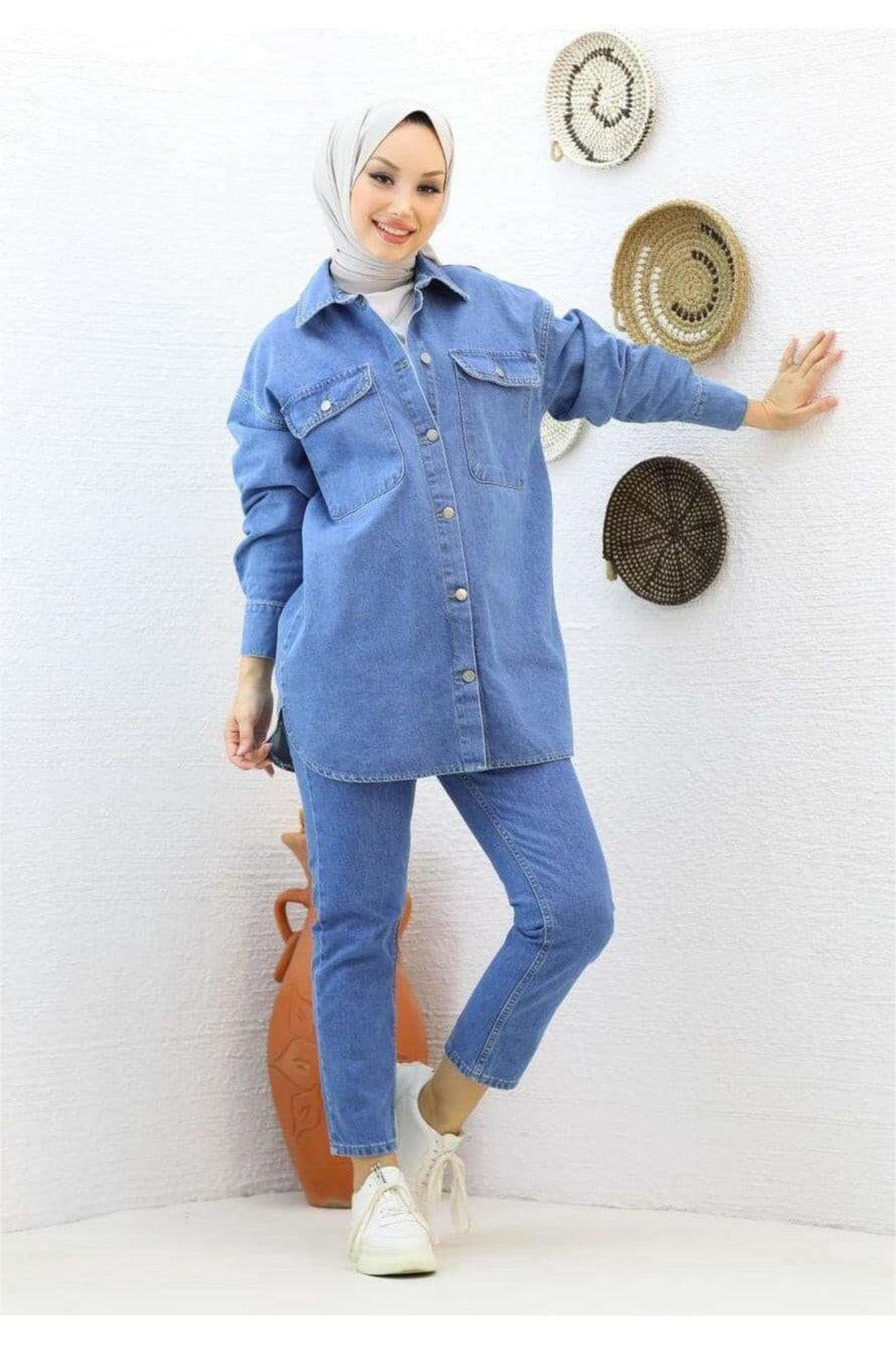 Baano Design Soft Denim Shirt in Midwash - Comfortable Casual Button-Up for Men & Women | Perfect for Everyday Wear, Office Outfits & Weekend Styling