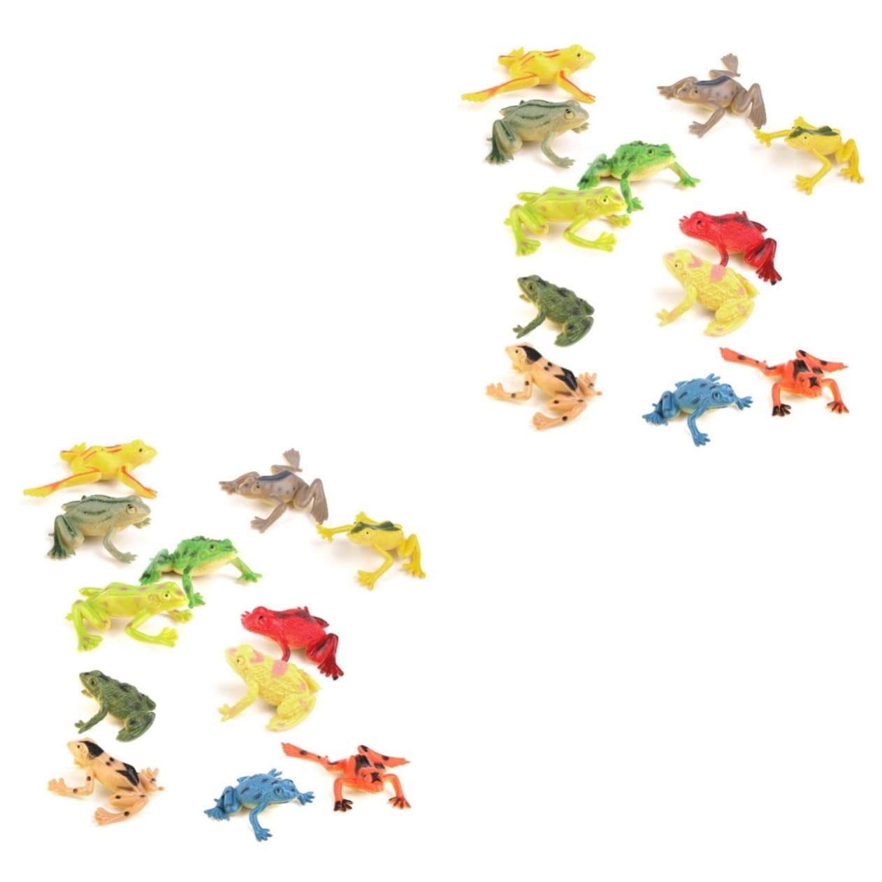 24 Pcs Colorful Mini Animal Toy Set - Fake Frogs, Goldfish & More for Kids Pretend Play, Cognitive Learning & Decoration | Perfect for Birthday Gifts, Classroom Rewards & Sensory Play Activities