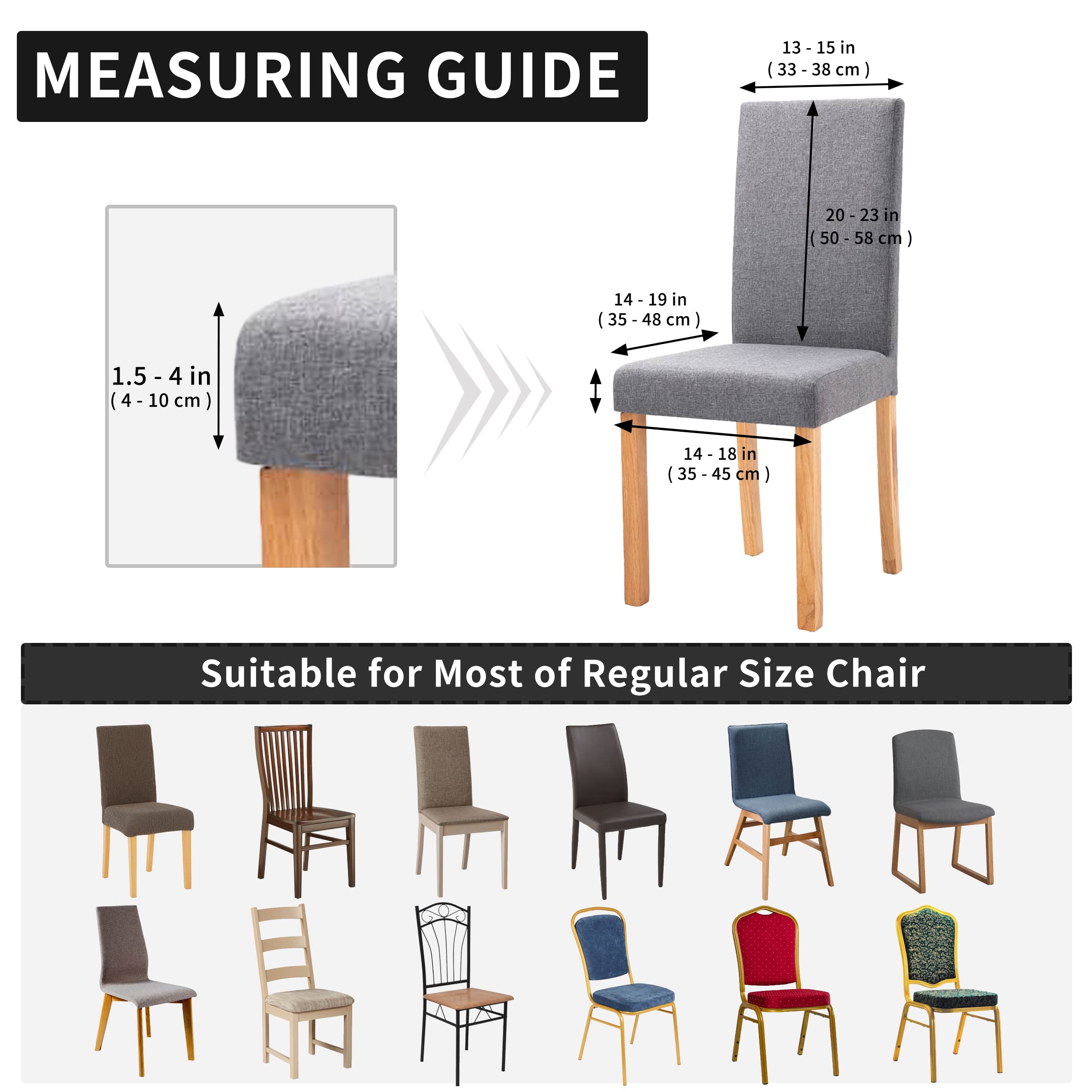 Stylish Dining Chair Covers & Sofa Slipcovers Set - Washable, Stretchable Fabric for Home & Office Decor - Perfect for Dining Rooms, Living Rooms, and Events