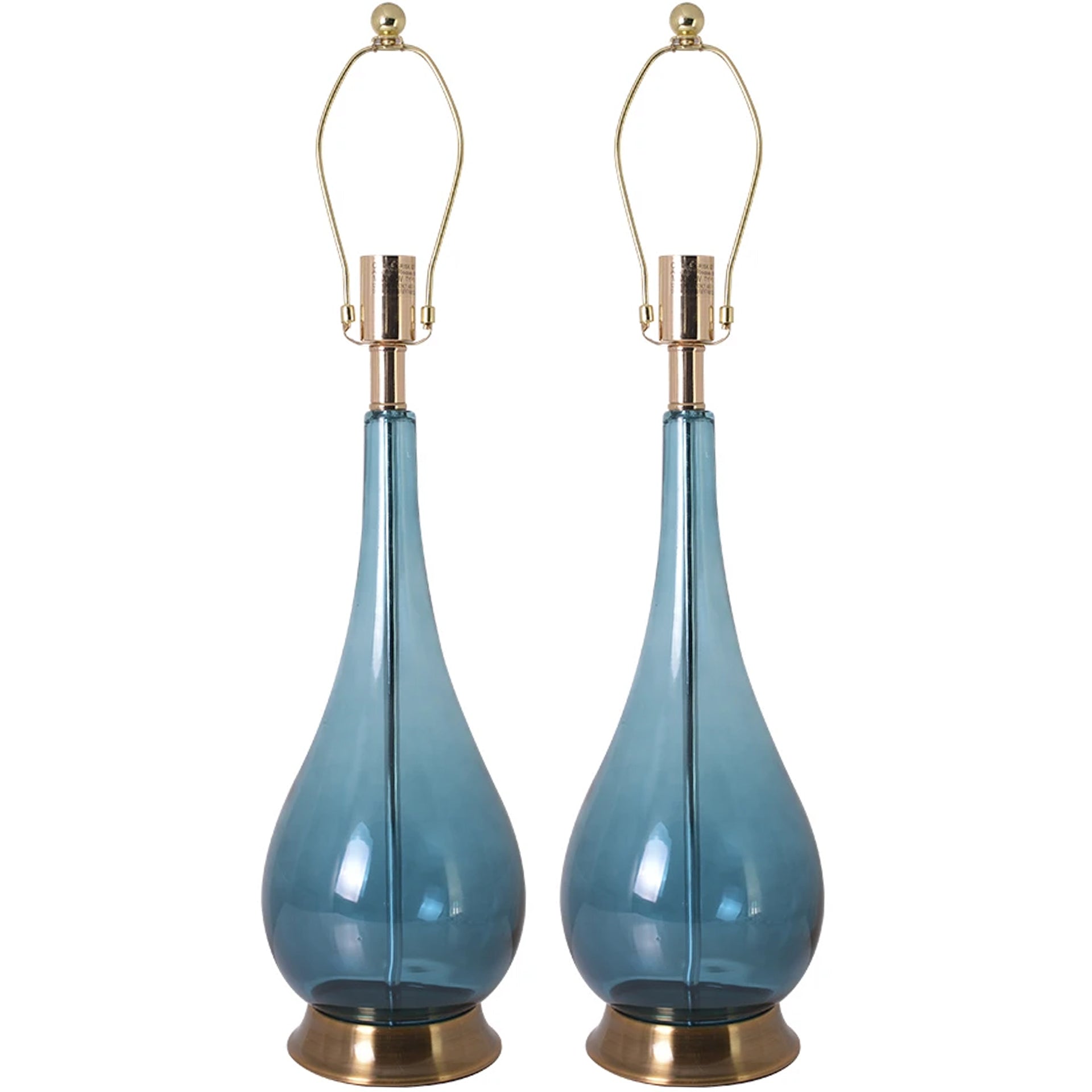 Tulip Big Translucent Ombre Glass Table Lamp Set of 2 - 30 Inch Modern Home Decor Lighting for Living Room, Bedroom & Office
