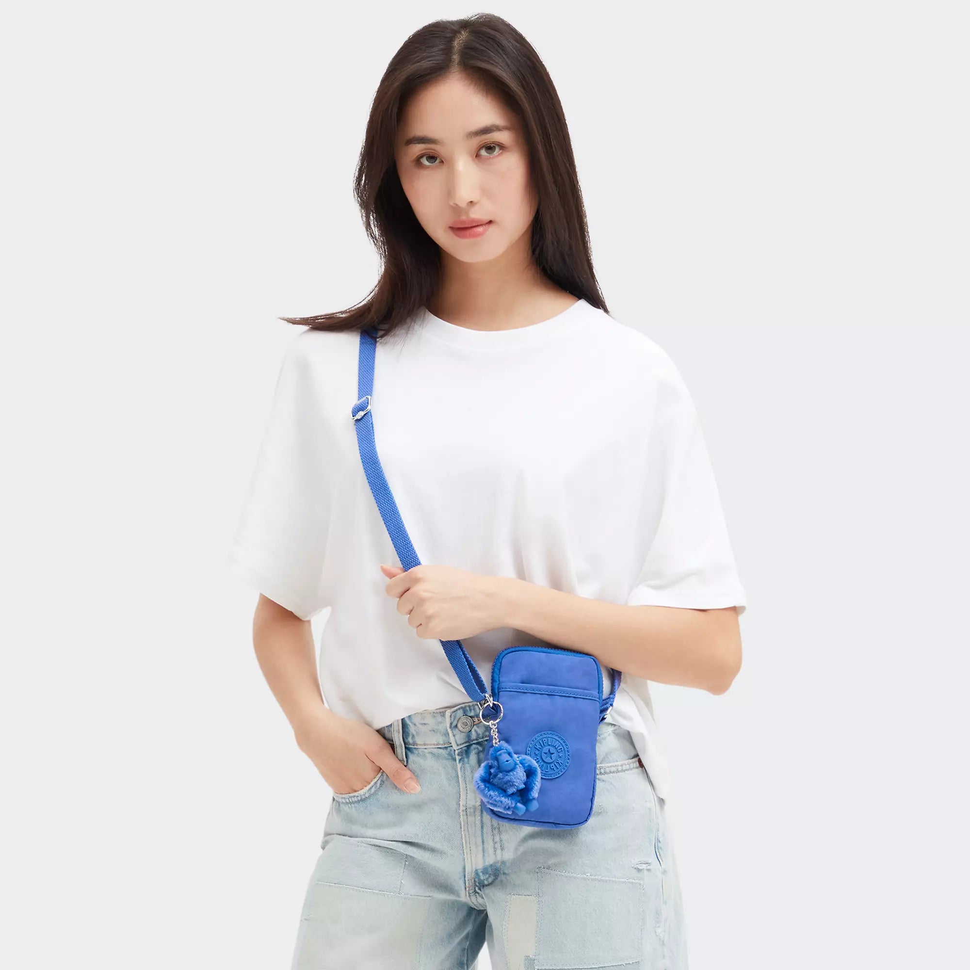 Kipling Tally Crossbody Phone Bag for Women - Havana Blue Small Shoulder Purse - Perfect for Travel, Shopping & Everyday Use