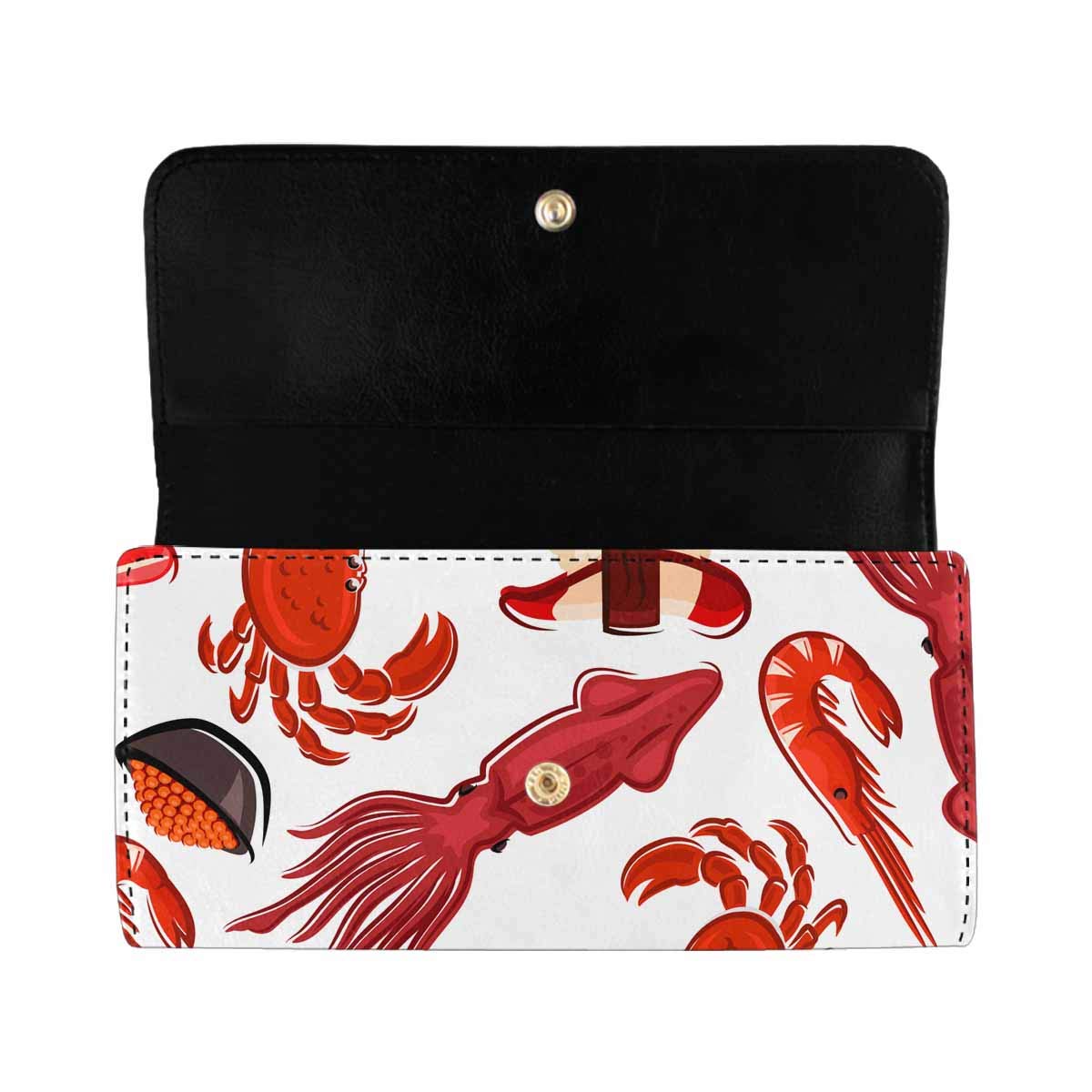 INTERESTPRINT Women's Trifold Clutch Purse - Rugby & American Football Themed Long Card Holder Wallet - Perfect for Game Day, Tailgating & Sports Enthusiasts